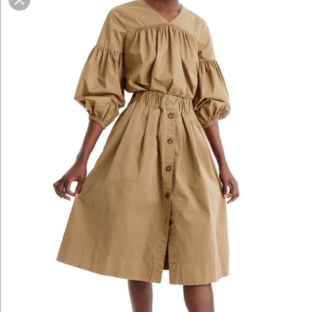 Jcrew Front Button Chino Skirt